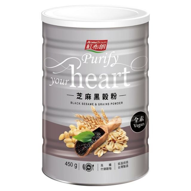 【南北貨柑仔店】【紅布朗】芝麻黑穀粉(450g/罐)