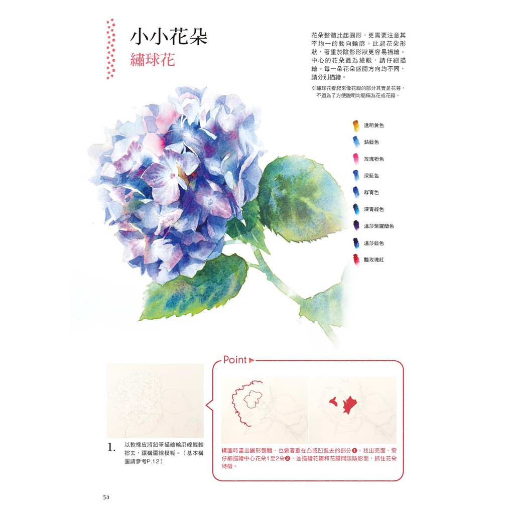 初學者的水彩基本功 輕鬆自學透明水彩花草繪 蝦皮購物