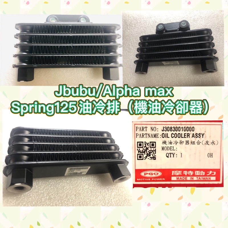 PGO摩特動力 阿發妹 Jbubu 油冷排 Spring125 機油冷卻器 Alpha max Spring 阿發 阿法