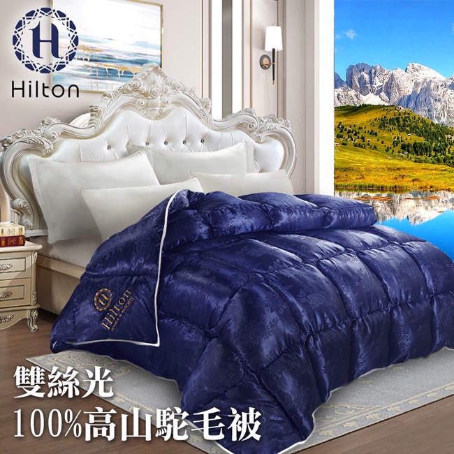 【Hilton 希爾頓】雙絲光100%高山駝羊毛被(B0884-E35)/羊毛被/秋冬/被子