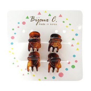 *La Bella shop* Bijoux C. 韓製小髮夾(4入) 抓子 髮夾 小髮夾 韓國製
