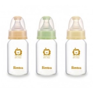 Simba小獅王辛巴 標準玻璃小奶瓶-120ml(粉色）一入