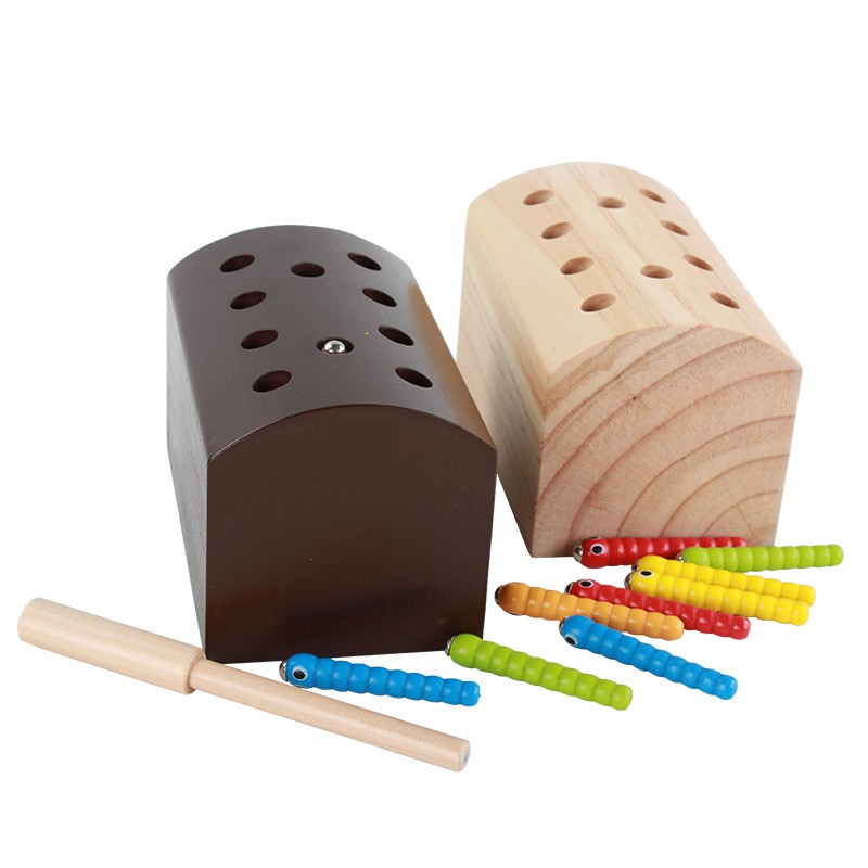 益智抓蟲玩具  益智遊戲 現貨 兒童玩具  蒙氏早教玩具 商檢合格   木製 磁鐵 磁性 科學 兒童玩具 木質