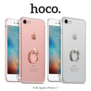 --庫米--HOCO Apple iPhone 7 4.7吋 金屬指環支架 TPU 軟套 保護套 鏡頭加高 四角防撞