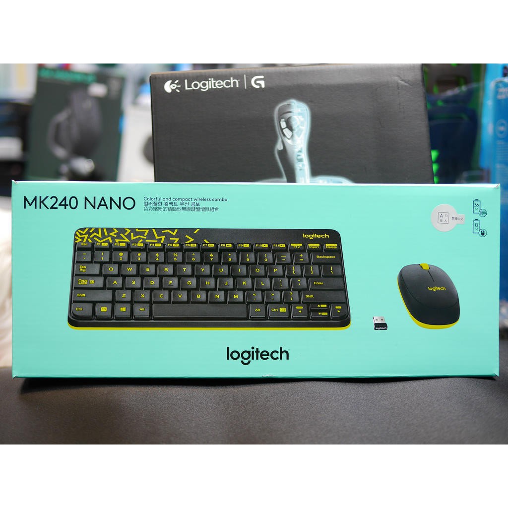 【本店吳銘】 羅技 logitech MK240 nano 無線鍵盤滑鼠組合 小巧 迷你 無線鍵鼠組 中文注音 3年保固