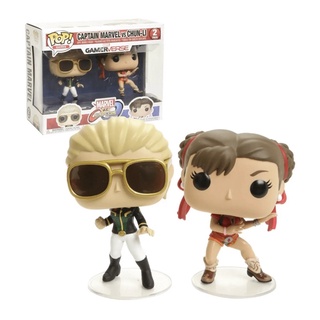 FUNKO POP 春麗 快打炫風 驚奇隊長 漫威 卡普空 聯名 雙人組 2PK 公仔Marvel Capcom 代理版