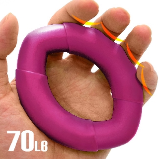 橢圓工學70LB握力圈矽膠握力器握力環D204-70指壓按摩握力球.硅膠筋膜球.訓練手指力手腕力抓力手力.手掌紓壓橡膠
