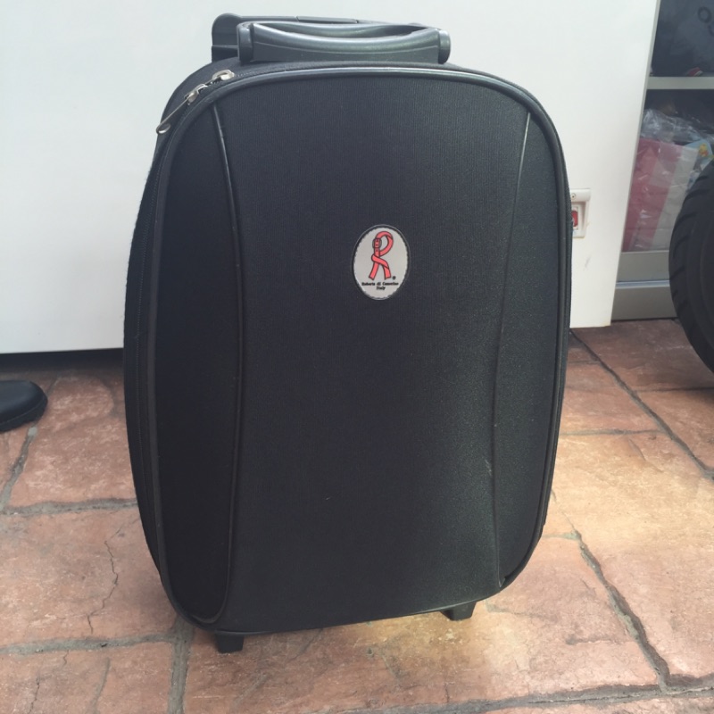 二手-布面黑色18吋行李箱登機箱