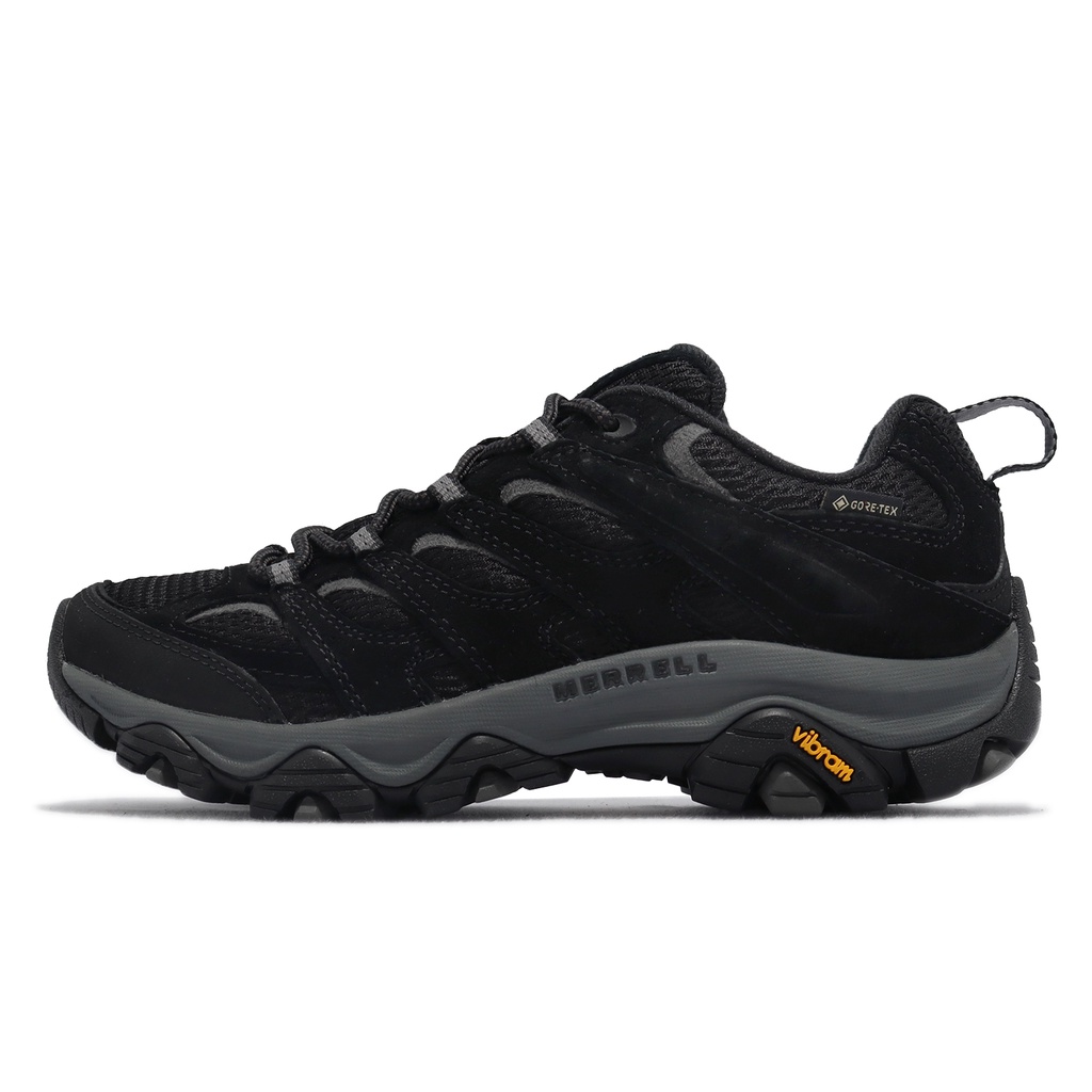 Merrell 戶外鞋 Moab 3 GTX 黑 灰 女鞋 真皮 登山鞋 黃金大底 防水 【ACS】 ML036320