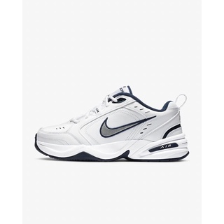 Nike Air Monarch 4 男女款 白/靛藍 銀Logo 復古 老爹慢跑鞋 (415445-102)