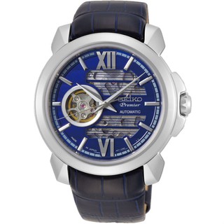 Seiko 精工錶 Premier 4R71-00C0B(SSA399J1) 開芯鏤空機械腕錶 / 藍面43mm