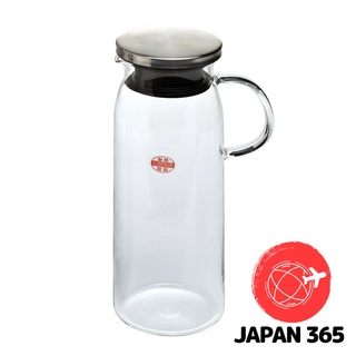iwaki 耐熱玻璃水壺 冷水瓶 1L Jug/1000 不銹鋼蓋子 木茶壺 KT294-SV 透明【日本直送】