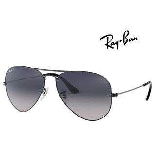 【珍愛眼鏡館】Ray Ban 雷朋 偏光太陽眼鏡 RB3025 004/78 62mm大版 鐵灰框漸層灰偏光鏡片 公司貨