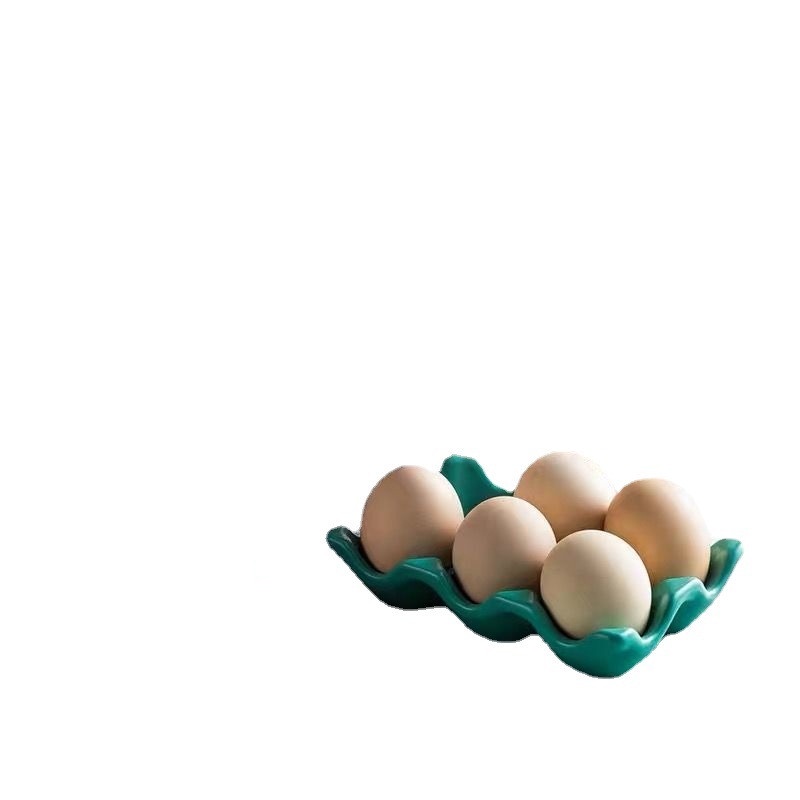 廚房用品 雞蛋格蛋架 家用陶瓷餐具用品蛋託雞蛋格 北歐風雞蛋格 冰箱雞蛋保鮮收納盒蛋架蛋託