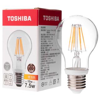 TOSHIBA 7.5W LED球型燈絲燈泡 燈泡色