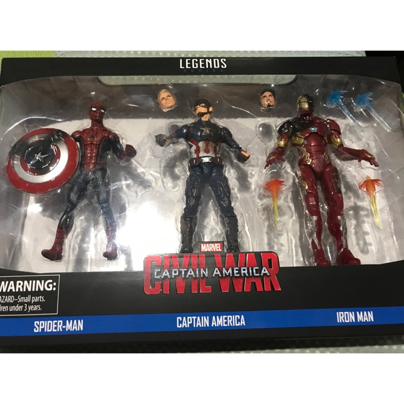 Marvel legends 美國隊長3英雄內戰三人包