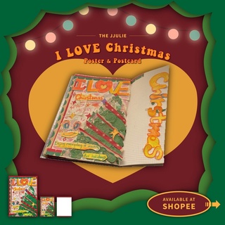 𝐉𝐣𝐮𝐥𝐢Ɛ:🐑⋆͛I LOVE Christmas聖誕海報 明信片 聖誕節卡片 裝飾 拼貼畫 原創手作可愛 美式復古風