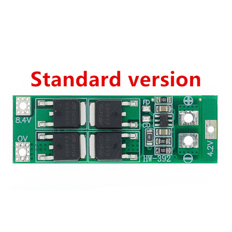 1pcs/2pcs保護板/bms板標準/平衡2s 20A 7.4V 8.4V 18650鋰電池