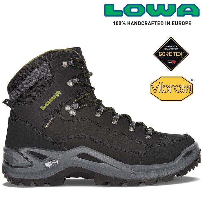 Lowa Renegade GTX Mid 男款 中筒防水登山鞋/健行鞋 LW310945 9948 黑/橄欖綠