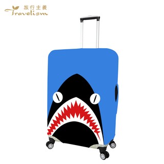 【箱衣WAY-免運】[Travelism-童趣系列] 鯊士比亞 L號26-29吋 行李箱套旅行箱登機箱防塵套創意箱套