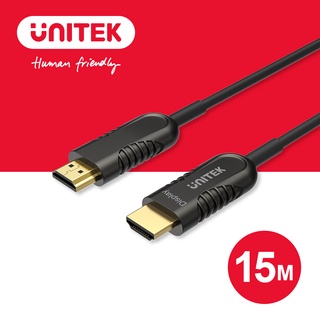 UNITEK 2.0版 光纖 4K60Hz 高畫質HDMI傳輸線(公對公)15M(Y-C1029BK)