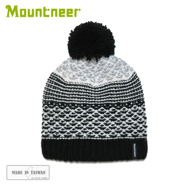 【Mountneer 山林 保暖針織毛線帽《黑》】12H62/毛帽/保暖帽/休閒帽/悠遊山水
