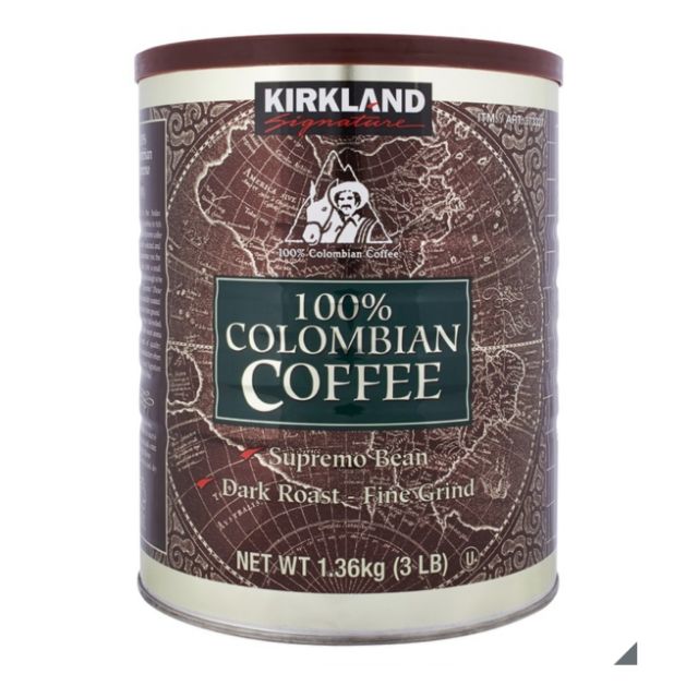 Kirkland Signature Colombian Suprem Ground Coffee 1.36Kg 3LB