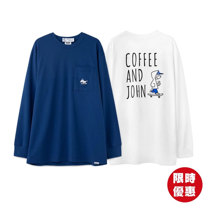 COFFEE AND JOHN x FILTER017 L/S TEE 口袋 長T (二色) 化學原宿