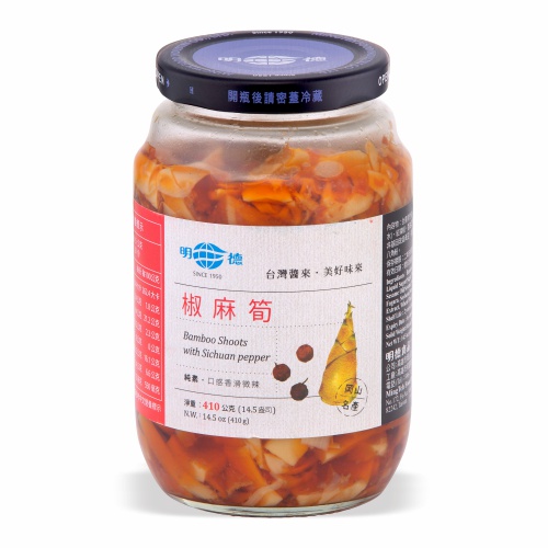 明德食品 醬菜系列椒麻筍 410g 純素 小辣 官方直營 岡山豆瓣醬第一品牌