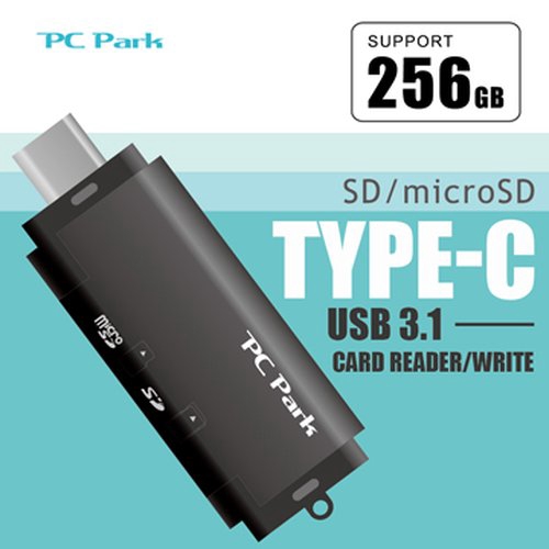 PC Park C300 TYPE-C 讀卡機 USB3.1 黑色