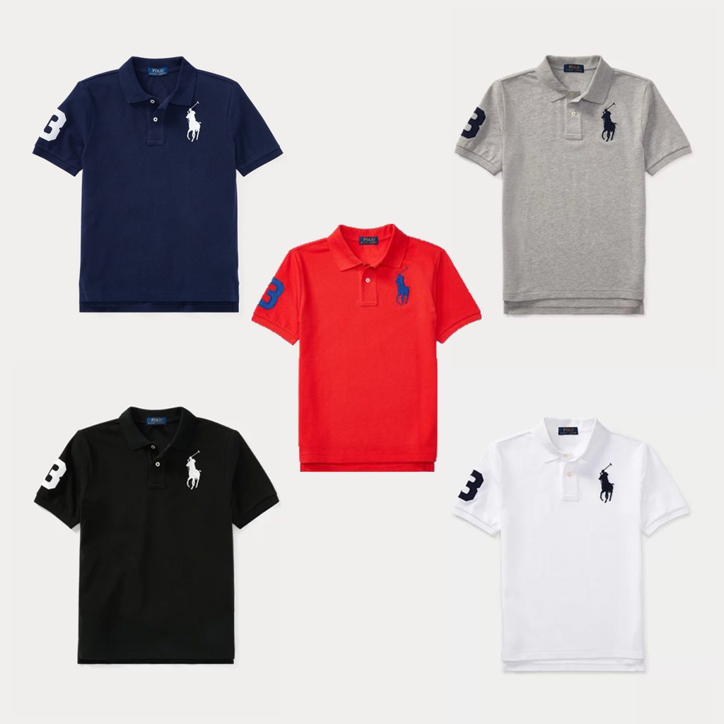 [現貨] Polo Ralph Lauren大馬 青年版 經典素面polo衫 黑色/白色/深藍色190618130982