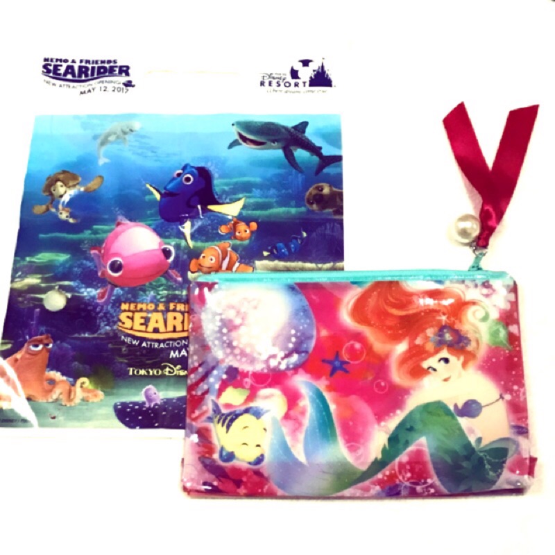 東京海洋迪士尼 小美人魚 筆袋/化妝包 只有一個