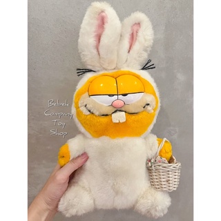 美國二手🇺🇸 1981年 Garfield 兔寶寶 復活節 加菲貓 古董玩具 玩偶 娃娃 絕版玩具