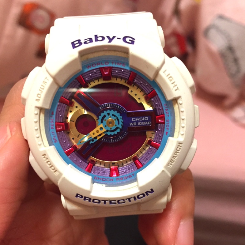 G shock  baby g 白色 手錶 （錶帶有點髒）其他都很新