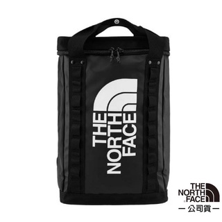 【美國 The North Face】大Logo 防水布料電腦背包26L/雙肩背包.書包.15吋筆電_黑_3KYF