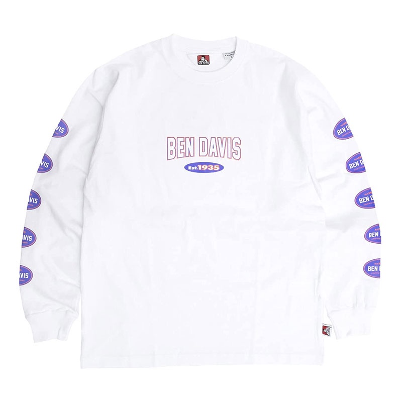 BEN DAVIS - 1780034-02 MUDDY SPORT L/S TEE 長T (白色) 化學原宿