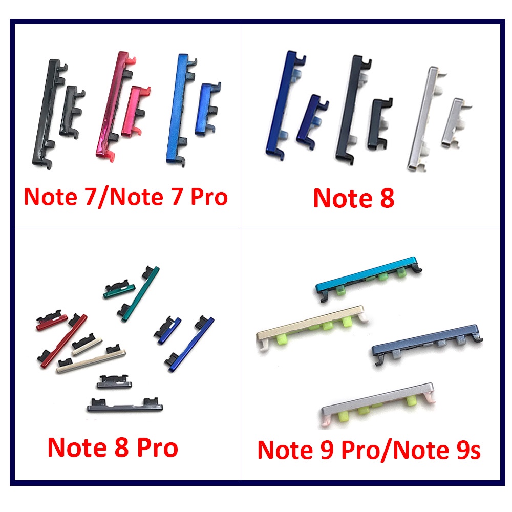 XIAOMI REDMI 小米紅米 Note 7/7 Pro Note 8 Note 9 Pro 9S 電源音量側鍵更換