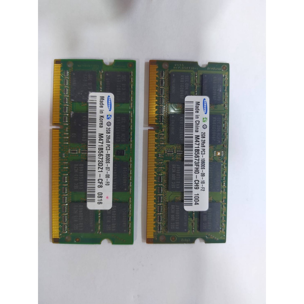 2GB 2Rx8 PC3-8500S 10600S NB 筆電用 記憶體 (二手良品)