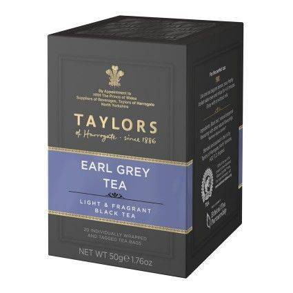 英國Taylors泰勒茶 -泰勒皇家伯爵茶 EARL GREY TEA 2.5g*20入/盒(期限2024/07)