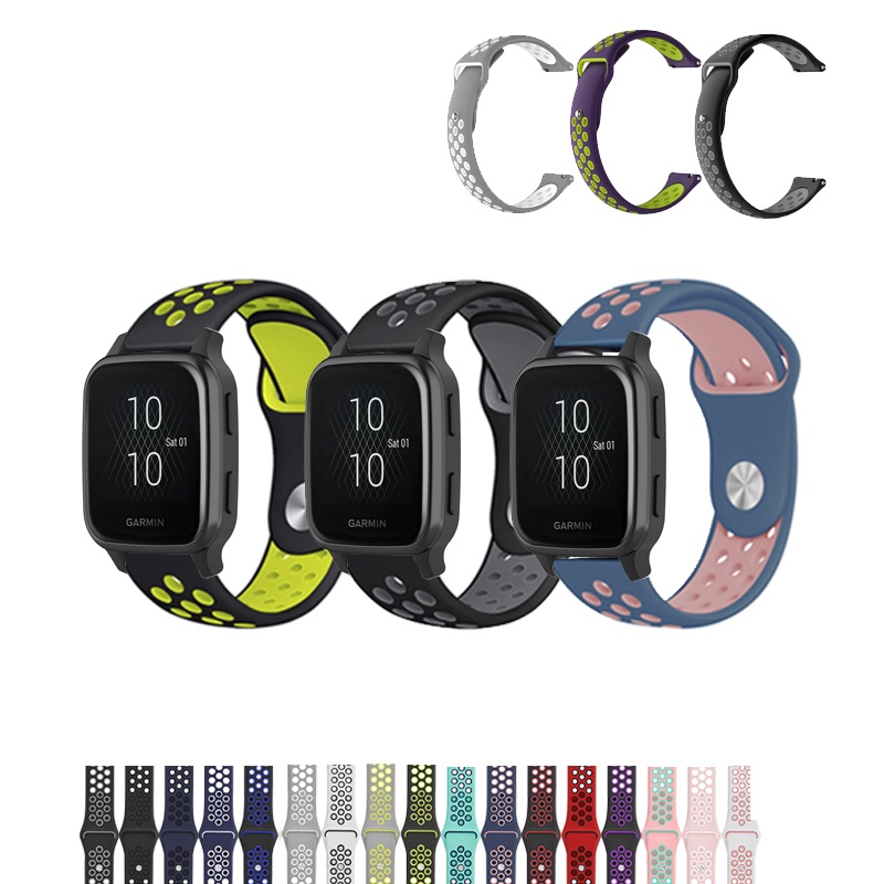 佳明Garmin Venu Sq 柔軟 矽膠錶帶 錶帶 Vivoactive 3/245 645/ Venu2 plus