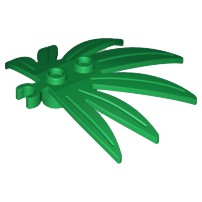樂高 LEGO 綠色 6x5 劍型葉 7爪葉 棕梠葉 植物 10884 6097473 Plant Green Clip
