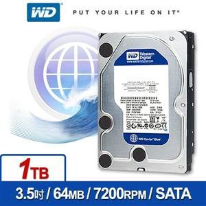 【鳥鵬電腦】WD WD10EZEX 1TB 3.5吋內接式硬碟 64M快取 7200轉 藍標 SATA3 1T