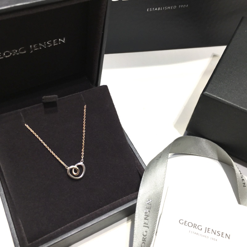 Georg Jensen 喬治傑生 HEARTS OF GEORG JENSEN 小愛心 純銀項鍊(小)