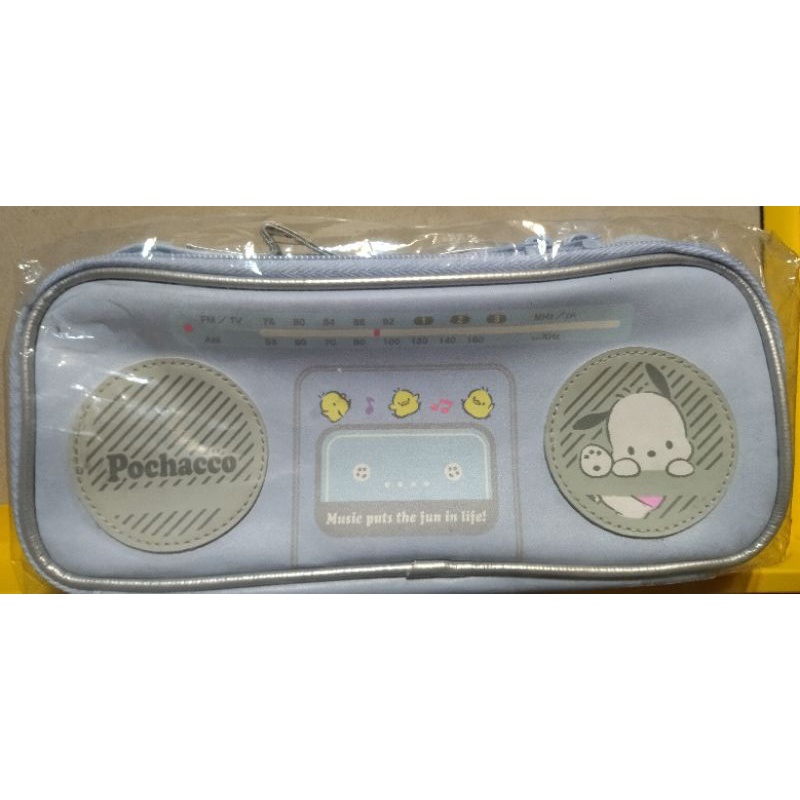 Sanrio三麗鷗Pochacco帕恰狗筆袋-收音機造型