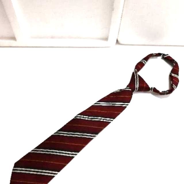 BURBERRY小童領帶 酒紅色 斜條紋 高質感 領帶