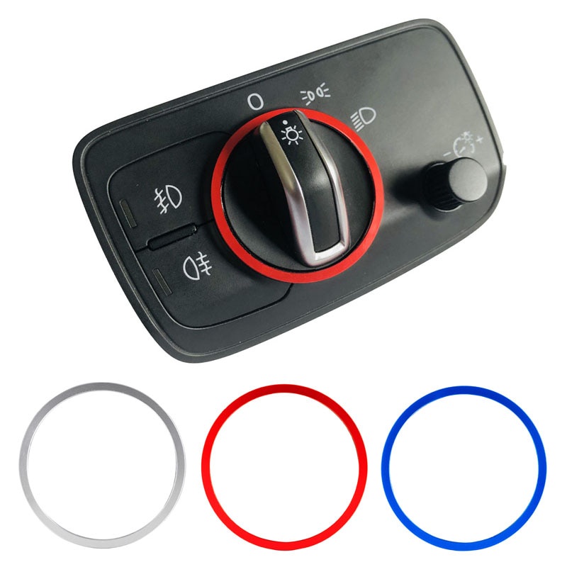 適用於 Audi 奧迪 A3 S3 Q2 大燈控制開關旋鈕裝飾環貼
