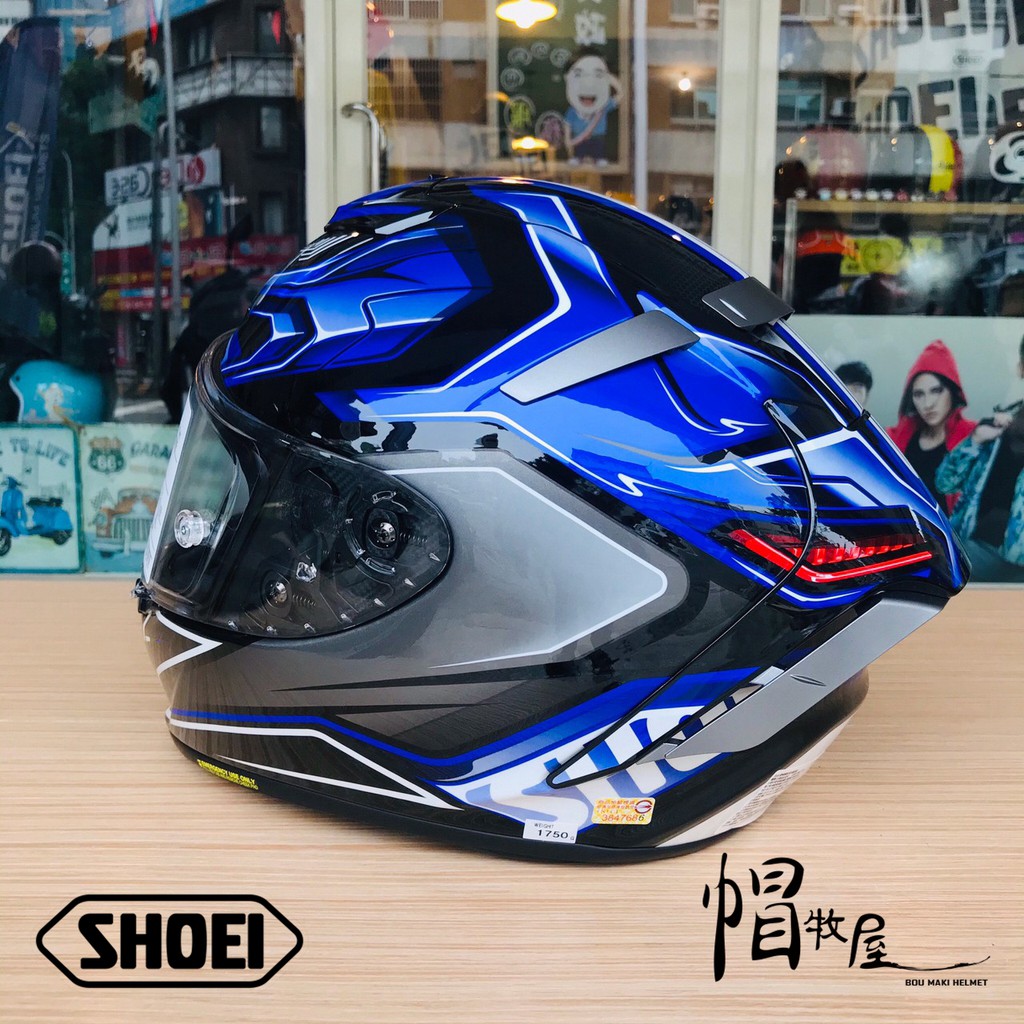 帽牧屋 日本shoei X14 Aerodyne Tc 2 全罩式安全帽進口帽選手帽公司貨藍 銀 蝦皮購物