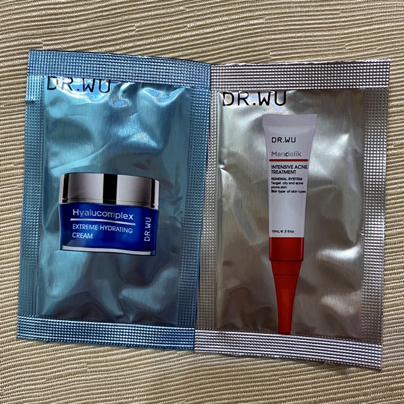 DR.WU 達爾膚 ❤️玻尿酸保濕精華霜 2ml 體驗包/杏仁酸淨痘調理精華 2ml 試用包
