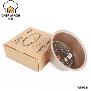 (烘焙神拳)Chefmade學廚WK9221不沾4吋圓形乳酪模/固定底乳酪起士圓形蛋糕模烘焙攪拌機烤箱模具wk9221