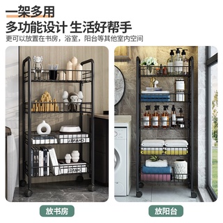 不鏽鋼廚房置物架 置物架 落地式多層 可移動小推車 層架 放鍋架 微波爐儲物收納架 可摺疊收納架 多層收納神器